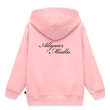 Allgaier Mädla - Allgäuer Design für Frauen - Kinder Premium Organic Hoodie - Rosa - Hinten - AI Model Kid Female (0cm)