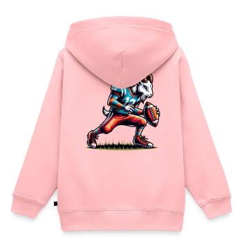 American Football Team Quarterback Design - Kids Premium Organic Hoodie - rose - Back - AI Model Kid Female (0cm)