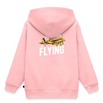 Ich Würde Eher Pilotflugzeug-liebhaber-luftfahrt - Kinder Premium Organic Hoodie - Rosa - Hinten - AI Model Kid Female (0cm)