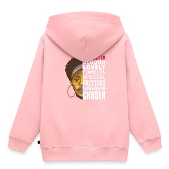 Starke Schöne Schwarze Frauen Schwarze Geschichte - Kinder Premium Organic Hoodie - Rosa - Hinten - AI Model Kid Female (0cm)