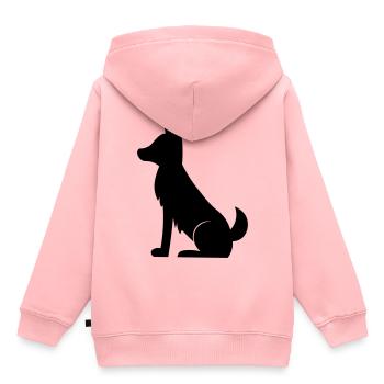 Simple black dog / simple black dog - Kids Premium Organic Hoodie - rose - Back - AI Model Kid Female (0cm)