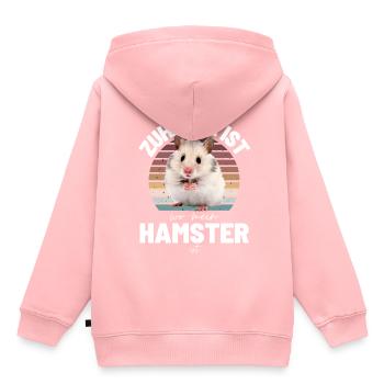 HAMSTER Zuhause ist, wo mein HAMSTER ist - Kinder Premium Organic Hoodie - Rosa - Hinten - AI Model Kid Female (0cm)