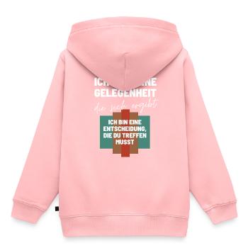 Das Ich Bin eine Entscheidung Keine Option - Kinder Premium Organic Hoodie - Rosa - Hinten - AI Model Kid Female (0cm)