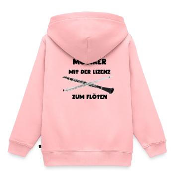 Die Flöten Lizenz haben Flötenspieler im Orchester - Kinder Premium Organic Hoodie - Rosa - Hinten - AI Model Kid Female (0cm)