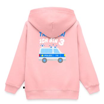 Polizeiauto 3. Geburtstag Polizei 3 Jahre Jungen - Kinder Premium Organic Hoodie - Rosa - Hinten - AI Model Kid Female (0cm)