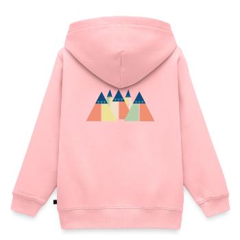 bunte - Kinder Premium Organic Hoodie - Rosa - Hinten - AI Model Kid Female (0cm)