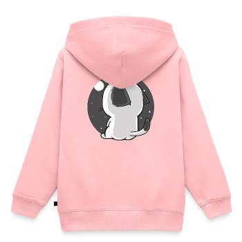 cat - Kids Premium Organic Hoodie - rose - Back - AI Model Kid Female (0cm)