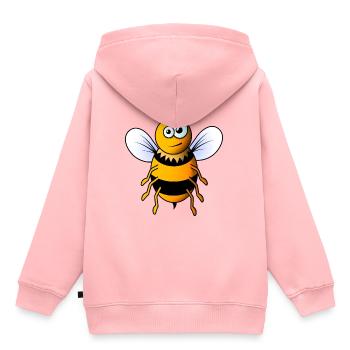 BD Abeille - Sweat Premium à capuche enfant bio - rose - Dos - AI Model Kid Female (0cm)