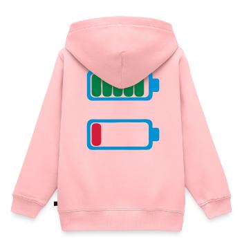 battery charge low battery empty fatigue - Kids Premium Organic Hoodie - rose - Back - AI Model Kid Female (0cm)