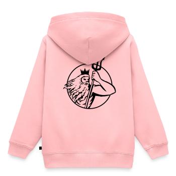 poseidon triton - Sweat Premium à capuche enfant bio - rose - Dos - AI Model Kid Female (0cm)