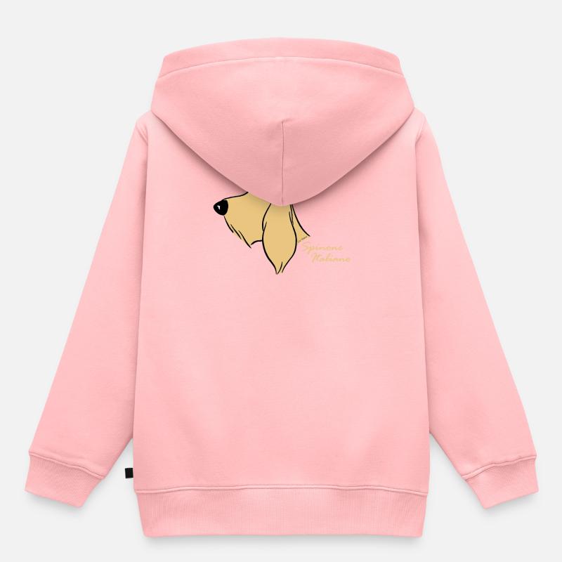 Spinone Italiano blond - Sweat Premium à capuche enfant bio - rose