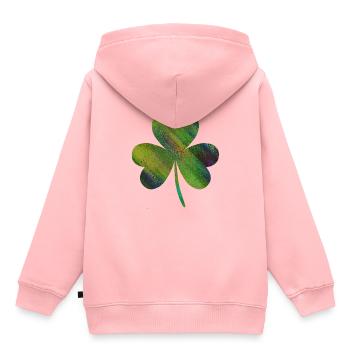 Glücksbringer - Kinder Premium Organic Hoodie - Rosa - Hinten - AI Model Kid Female (0cm)