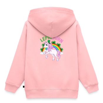 St Paddys St Patricksday St Patrick Day - Sweat Premium à capuche enfant bio - rose - Dos - AI Model Kid Female (0cm)