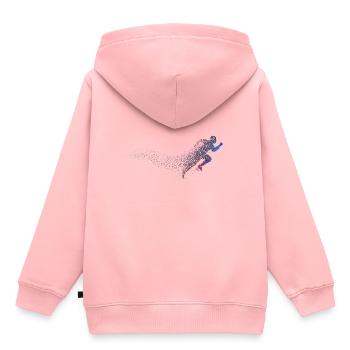 Jogging Läufer Silhouette - Kinder Premium Organic Hoodie - Rosa - Hinten - AI Model Kid Female (0cm)