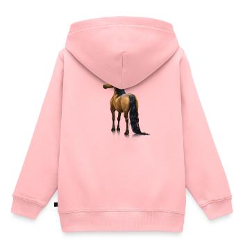Walisisch - Kinder Premium Organic Hoodie - Rosa - Hinten - AI Model Kid Female (0cm)