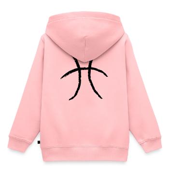 Poissons du zodiaque - Poissons - Sweat Premium à capuche enfant bio - rose - Dos - AI Model Kid Female (0cm)