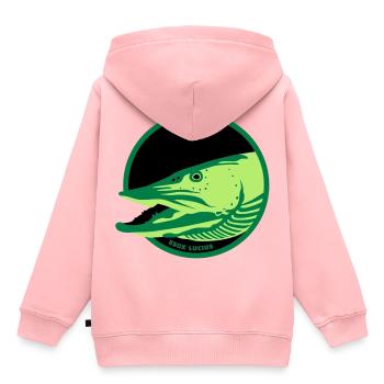 Pique - Sweat Premium à capuche enfant bio - rose - Dos - AI Model Kid Female (0cm)