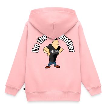 Frère Big Sécurité - Sweat Premium à capuche enfant bio - rose - Dos - AI Model Kid Female (0cm)