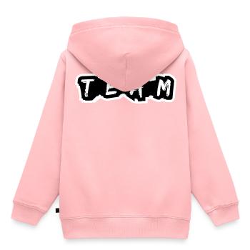 Team Mannschaft - Kinder Premium Organic Hoodie - Rosa - Hinten - AI Model Kid Female (0cm)