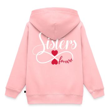 Sœurs pour toujours - Sœurs BFF pour toujours - Sweat Premium à capuche enfant bio - rose - Dos - AI Model Kid Female (0cm)