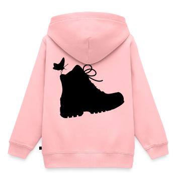 Hiking boot - Kids Premium Organic Hoodie - rose - Back - AI Model Kid Female (0cm)