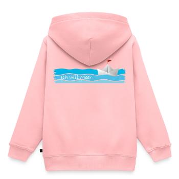Ich will Meer - Kinder Premium Organic Hoodie - Rosa - Hinten - AI Model Kid Female (0cm)