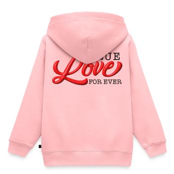 True Love for ever - Kids Premium Organic Hoodie - rose - Back - AI Model Kid Female (0cm)