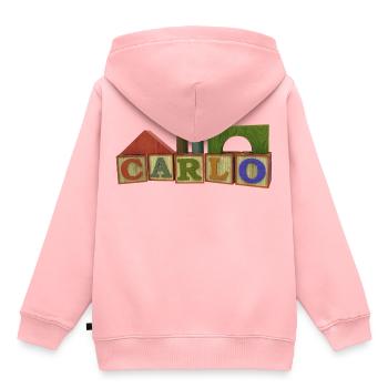 carlo - Kids Premium Organic Hoodie - rose - Back - AI Model Kid Female (0cm)