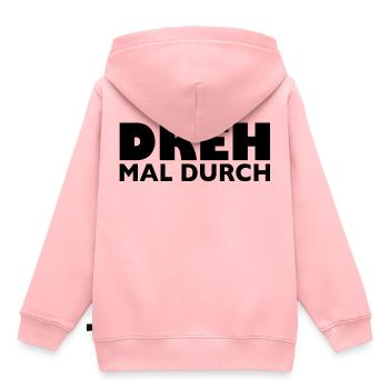 Dreh mal durch - Kinder Premium Organic Hoodie - Rosa - Hinten - AI Model Kid Female (0cm)