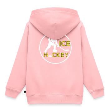 Eishockey - Hockey ist der eigentliche Extremsport - Kinder Premium Organic Hoodie - Rosa - Hinten - AI Model Kid Female (0cm)