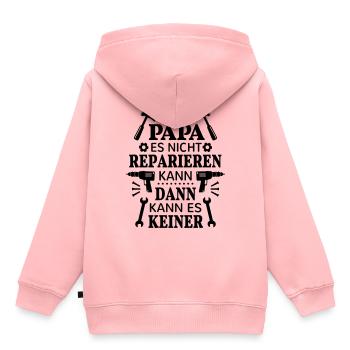 Papa nicht reparieren kann Werkzeug Maulschlüssel - Kinder Premium Organic Hoodie - Rosa - Hinten - AI Model Kid Female (0cm)