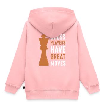 Spiel Schach Spieler - Kinder Premium Organic Hoodie - Rosa - Hinten - AI Model Kid Female (0cm)
