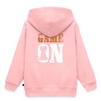 Spiel Schach Spieler - Kinder Premium Organic Hoodie - Rosa - Hinten - AI Model Kid Female (0cm)