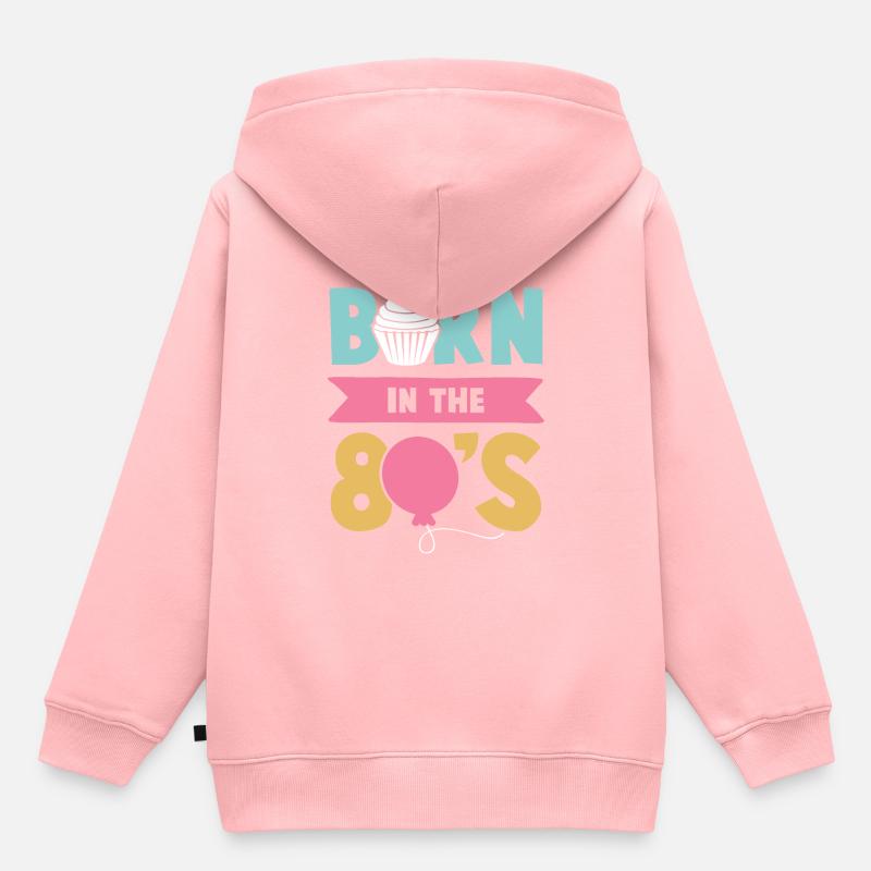 80 années 80 - Sweat Premium à capuche enfant bio - rose