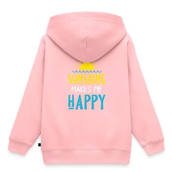 soleil soleil happy - Sweat Premium à capuche enfant bio - rose - Dos - AI Model Kid Female (0cm)