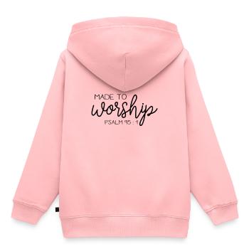 Glauben Jesus Gläubig Christen Geschenk - Kinder Premium Organic Hoodie - Rosa - Hinten - AI Model Kid Female (0cm)