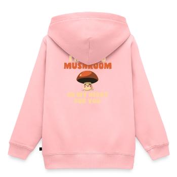 Ich habe so einen Pilz für dich in meinem Herzen - Kinder Premium Organic Hoodie - Rosa - Hinten - AI Model Kid Female (0cm)