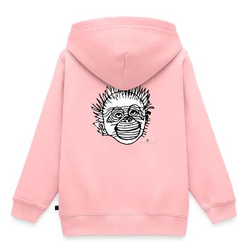 Peuples forestiers rares - Sweat Premium à capuche enfant bio - rose - Dos - AI Model Kid Female (0cm)
