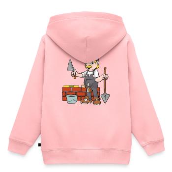 Maurer - Kinder Premium Organic Hoodie - Rosa - Hinten - AI Model Kid Female (0cm)