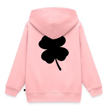 Cloverleaf Symbol - Kids Premium Organic Hoodie - rose - Back - AI Model Kid Female (0cm)