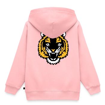 tigre animal sauvage 28012 - Sweat Premium à capuche enfant bio - rose - Dos - AI Model Kid Female (0cm)