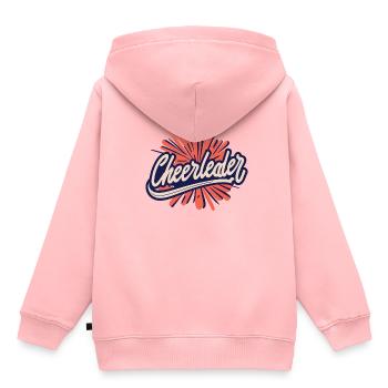 Cheerleader - Kinder Premium Organic Hoodie - Rosa - Hinten - AI Model Kid Female (0cm)