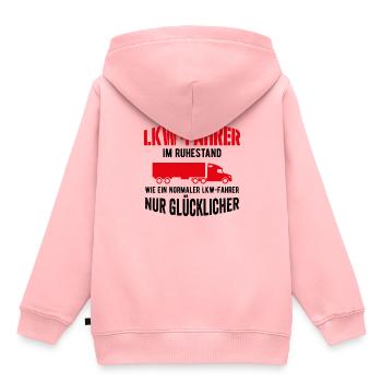 LKW Fahrer im Ruhestand - LKW - Fahrer - Lkw Man, - Kinder Premium Organic Hoodie - Rosa - Hinten - AI Model Kid Female (0cm)
