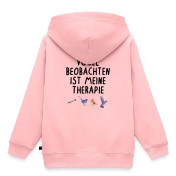 Vögel Beobachten Ist Meine Therapie Vogel - Kinder Premium Organic Hoodie - Rosa - Hinten - AI Model Kid Female (0cm)
