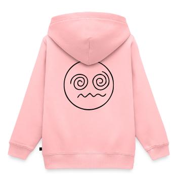 Emoji Skizze verwirrt schwarz - Kinder Premium Organic Hoodie - Rosa - Hinten - AI Model Kid Female (0cm)