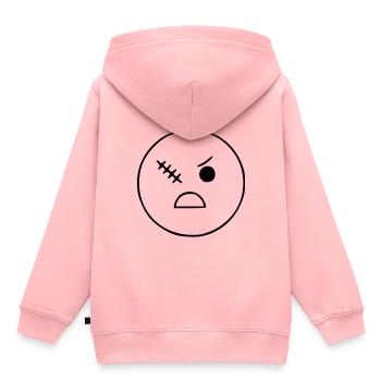 Emoji Sketch Scar Eye Black - Kids Premium Organic Hoodie - rose - Back - AI Model Kid Female (0cm)