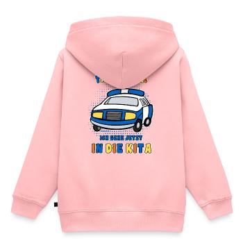 Kita Anfänger Polizeiauto Jungen Geschenkidee - Kinder Premium Organic Hoodie - Rosa - Hinten - AI Model Kid Female (0cm)