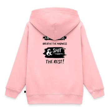Eat happiness, madness - Kids Premium Organic Hoodie - rose - Back - AI Model Kid Female (0cm)