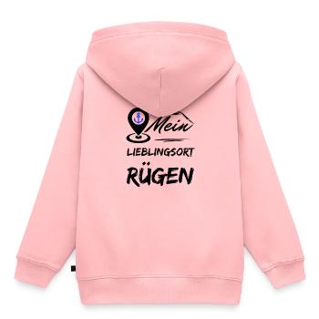 Rügen mein Lieblingsort-Lieblingsinsel Rügen-Möwe - Kinder Premium Organic Hoodie - Rosa - Hinten - AI Model Kid Female (0cm)