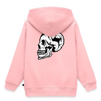 Schädel Schädel Kran 105 w - Kinder Premium Organic Hoodie - Rosa - Hinten - AI Model Kid Female (0cm)
